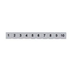 Sorkapocsjelölő csík 61-70 vízszintes fehér 6mm-modultáv SB 6/10 FW 61-70 WH CONTA-CLIP - 2036.0007