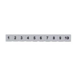 Sorkapocsjelölő csík 7 vízszintes fehér 5mm-modultáv SB 5/10 GW 7 WH CONTA-CLIP - 2432.0007