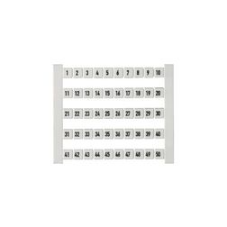 Sorkapocsjelölő lap 1-50 vízszintes fehér 5mm-modultáv DEK 5 FW 1-50 Weidmüller - 0473460001