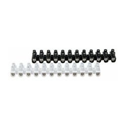 Sorkapocssáv darabolható 12P 30A 450V termoplaszt 16mm2/sokerű 16mm2/tömör fekete csavaros Kopp - 350601010