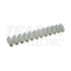 Sorkapocssáv nyomólemezes darabolható flexi 12P 16A 450V termoplaszt 2,5mm2/sokerű fehér TRACON - S3A-H-L