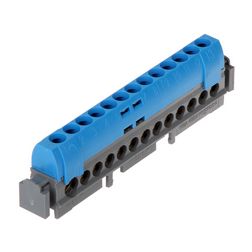 Sorkapocssín N szigetelt 1x6-25+12x1,5-16mm2 kék 100A réz kezeletlen Lexic LEGRAND - 004844