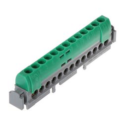 Sorkapocssín PE szigetelt 1x6-25+12x1,5-16mm2 zöld 100A réz kezeletlen Lexic LEGRAND - 004834