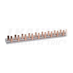 Sorolósín 1F+N csapos 1F 2P 63A 10mm2 1000mmx szigetelt 18mm-osztás 27-készülék TRACON - TFSS-1+N