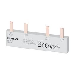 Sorolósín 2P kismegszakítókhoz csapos-csatlakozás 2F 2P 80A 16mm2/ 76mm x szigetelt N-sínes 18mm-osztás 2-készülék SENTRON SIEMENS - 5ST3640