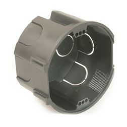 Süllyesztett kötő-/szerelvénydoboz (MÜDS) 1-es kerek 75mm-átmérő fekete műanyag ASD Dietzel - 020912