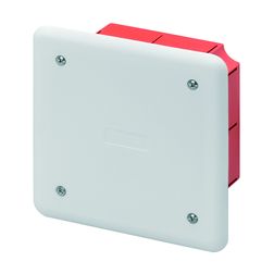 Süllyesztett kötő-/szerelvénydoboz DIN-sínnel négyzetes 92mm x 92mm x műanyag piros 48PT GEWISS - GW48001