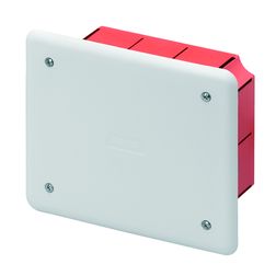 Süllyesztett kötő-/szerelvénydoboz DIN-sínnel téglalap 118mm x 96mm x műanyag piros 48PT GEWISS - GW48002