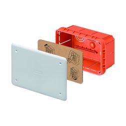 Süllyesztett kötő-/szerelvénydoboz DIN-sínnel téglalap 152mm x 98mm x műanyag piros 48PT GEWISS - GW48004
