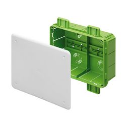 Süllyesztett kötő-/szerelvénydoboz DIN-sínnel téglalap 196mm x 152mm x műanyag zöld 48PT GEWISS - GW48006PM