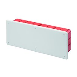 Süllyesztett kötő-/szerelvénydoboz DIN-sínnel téglalap 392mm x 152mm x műanyag piros 48PT GEWISS - GW48008
