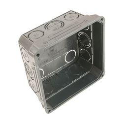 Süllyesztett kötődoboz (MÜDK) négyzetes 100mm 100mm x fekete műanyag AKU100 Dietzel - 020925