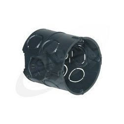 Süllyesztett szerelvénydoboz 1-es kerek 60mm-átmérő műanyag fekete KAISER - 1555-41