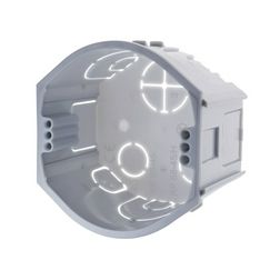 Süllyesztett szerelvénydoboz 1-es kerek 73mm-átmérő műanyag szürke csavarral 44mm-b.mély KP KOPOS - KOPOKP 68-45_KA