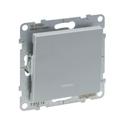 Suno 101 1P kapcsoló 101 1P kapcsoló betét közp. fedéllel alumínium süllyesztett rugós LEGRAND - 721314