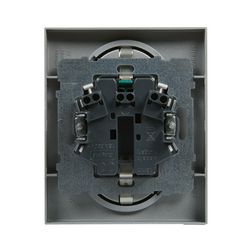 Suno 162/2 dugalj földelt gyerekzárral alumínium IP20 süllyesztett rugós LEGRAND - 721326