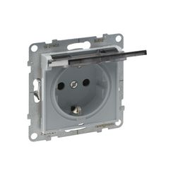 Suno 162 dugalj földelt csapófedéllel gyerekzárral alumínium IP21 süllyesztett rugós LEGRAND - 721327