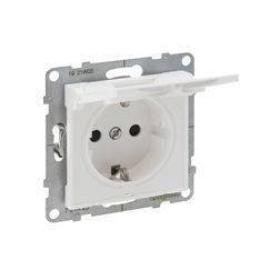 Suno 162 dugalj földelt csapófedéllel gyerekzárral fehér IP21 süllyesztett rugós LEGRAND - 721127