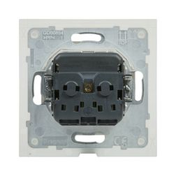 Suno 162 dugalj földelt csapófedéllel gyerekzárral fehér IP44 süllyesztett rugós LEGRAND - 721123