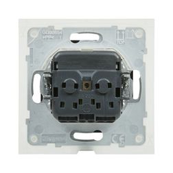 Suno 162 dugalj földelt csapófedéllel gyerekzárral fekete IP44 süllyesztett rugós LEGRAND - 721423