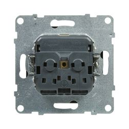 Suno 162 dugalj földelt gyerekzárral fekete IP20 süllyesztett rugós LEGRAND - 721420