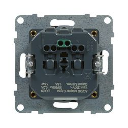 Suno 162 dugalj +USB-C földelt gyerekzárral fekete IP40 süllyesztett rugós LEGRAND - 721429