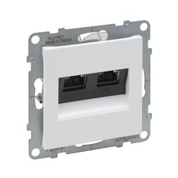 Suno adatcsatlakozó dugalj STP 2xRJ45 8(8) Cat6 fehér LEGRAND - 721157