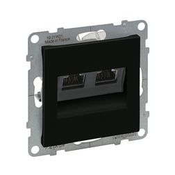 Suno adatcsatlakozó dugalj STP 2xRJ45 8(8) Cat6A(IEC) fekete LEGRAND - 721459