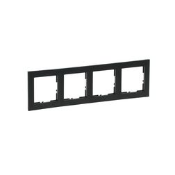 Suno keret mintás 4-egység vízszintes és függőleges műanyag fekete lakkozott LEGRAND - 721574