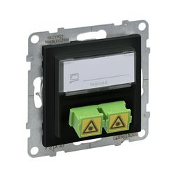 Suno optikai csatlakozóaljzat süllyesztett bepattintás 2 SC fekete egyenes LEGRAND - 721447