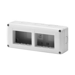 System szerelvénydoboz 2X3M 2-egység vízszintes szürke műanyag IP40 27Combi GEWISS - GW27005