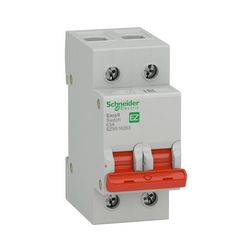 Szakaszoló be-ki kapcsoló 63A 400V 2P sorolható fix piros működtetőkaros 2M Easy9 Pro Schneider - EZ9S16263