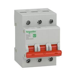 Szakaszoló be-ki kapcsoló 63A 400V 3P sorolható fix piros működtetőkaros 3M Easy9 Pro Schneider - EZ9S16363