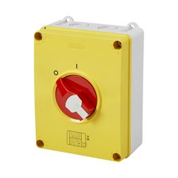 Szakaszoló vész- be-ki kapcsoló 4P 63A tokozott IP66 70RTHP GEWISS - GW70438P