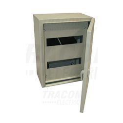 Szekrény fali teli ajtós maszkos acél szerelőlappal 400mm 300mmx 200mmx IP55 szürke TRACON - TFE403020M