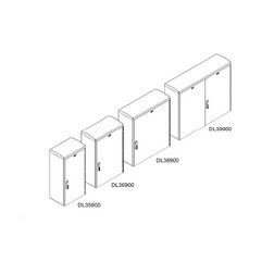Szekrény lábazat nélkül Gr.00-ás nagyság műanyag síma falú 922mm x 460mm x 342mm Emiter - DL35900