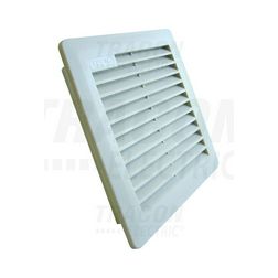 Szellőzőrács elosztószekrényhez 145mmx 145mmx alumínium bepattintható Beépített szűrővel TRACON - V43-KNY