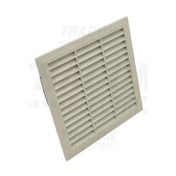 Szellőzőrács elosztószekrényhez 250mmx 250mmx alumínium bepattintható Beépített szűrővel TRACON - V215-KNY