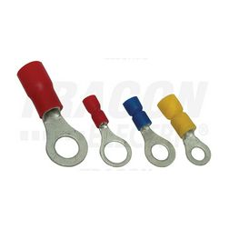 Szemes saru 10mm2 8M/csavar gyűrűs-alakú PVC piros réz ónozott TRACON - PSZ10-8