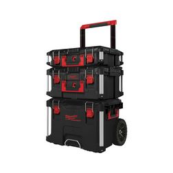 Szerszámláda moduláris 3részes gurítható IP65 üres kocsi műanyag Packout Milwaukee - 4932464244