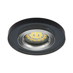 Szpot lámpatest álmennyezetbe MR16 1x 50W 12V AC/DC GX5.3 fekete-ház üveg MORTA CT-DSO50-B KANLUX - 19440