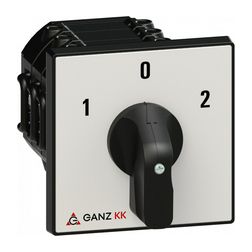 Terhelés 0-1-2 átkapcsoló 3P 40A előlapra KK2-40-6006 Ganz KK - 903-6006-601
