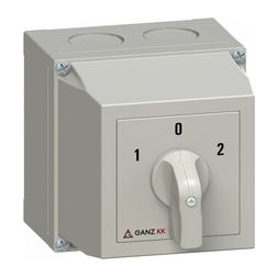 Terhelés 0-1-2 átkapcsoló 3P 32A tokozott KKM1-32-6006 Ganz KK - 4AF6006XB00S40