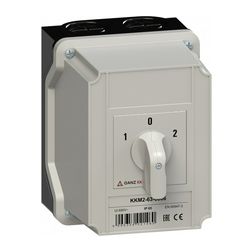 Terhelés 0-1-2 átkapcsoló 3P 63A tokozott KKM2-63-6006 Ganz KK - 903-6006-742
