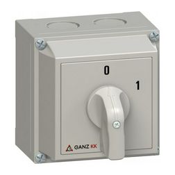 Terhelés 0-1 be-ki kapcsoló 3P 20A tokozott KKM0-20-6002 Ganz KK - 3AC6002XB00S20