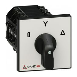 Terhelés 0-1 csillag-delta kapcsoló 3P 63A előlapra KK2-63-6009 Ganz KK - 904-6009-701