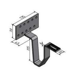 Tetőkampó napelemhez cserépre nemesacél TopFix 200 S+ IBC SOLAR - 6700100026