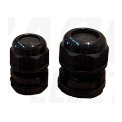 Tömszelence M 25 ellenanyával 12-18mm-kábelátmérőhöz műanyag fekete TRACON - MG-25F