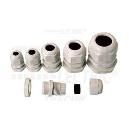 Tömszelence PG 9 ellenanyával 4,5-7mm-kábelátmérőhöz műanyag világosszürke TRACON - PG-9