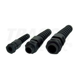 Tömszelence törésgátlós M 25 13-18mm-kábelátmérőhöz műanyag fekete TRACON - MG-25TG